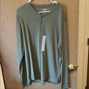 Old Navy Olive Long Sleeve Henley